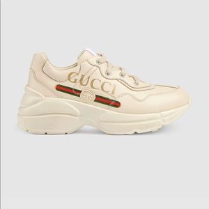 Toddler Rhyton Gucci Logo Leather Sneaker